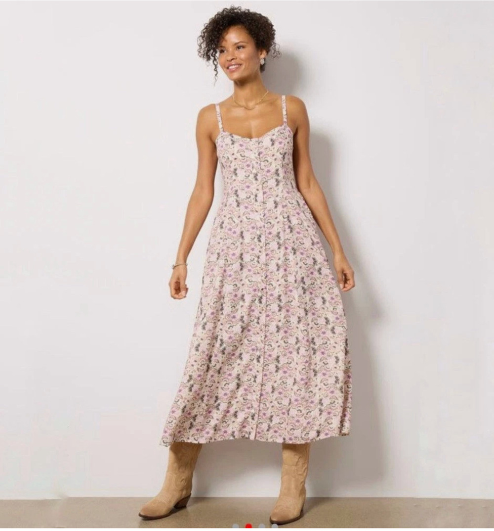 Z SUPPLY x EVEREVE NWT Angel Eyes Toile Floral Print Midi Dress // L
